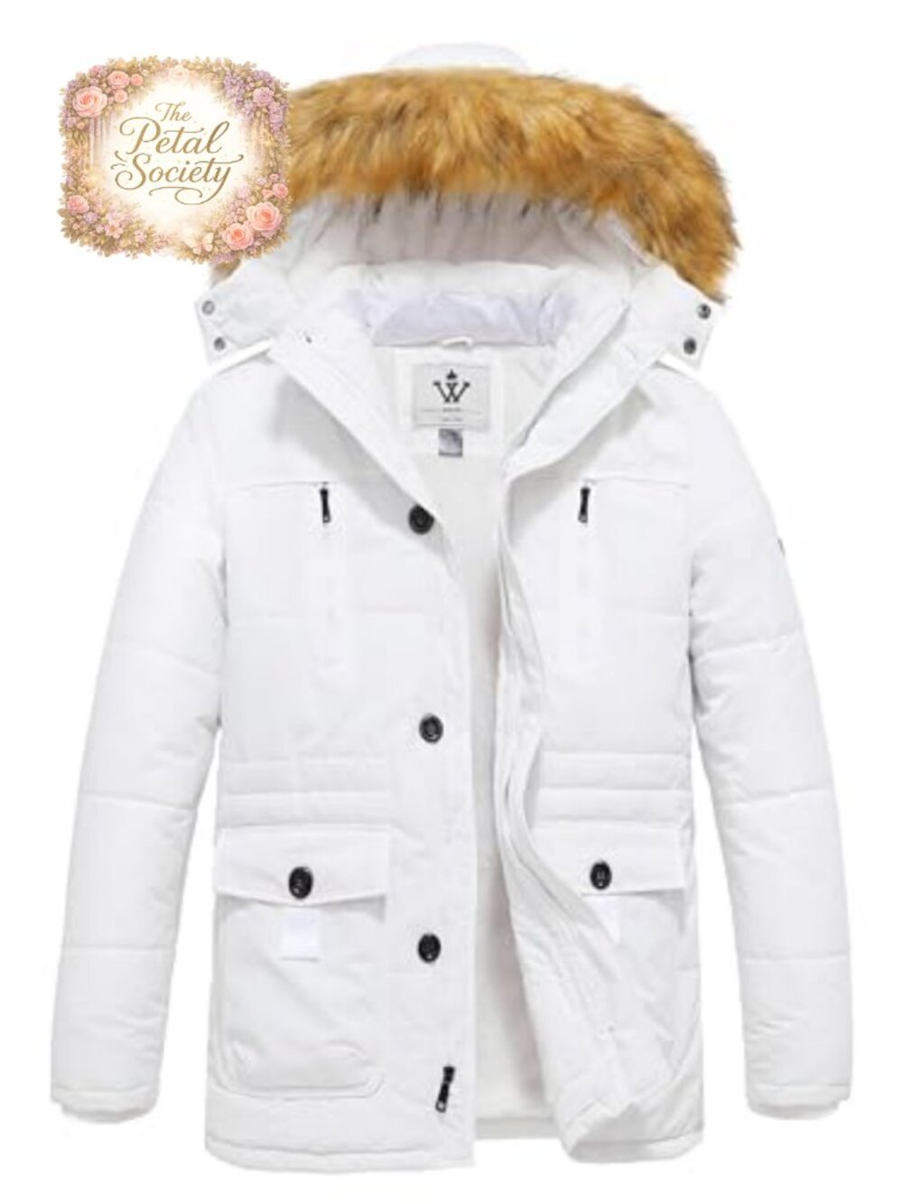 WenVen Men's Hooded Warm Winter Parka Jacket Flannel Lined